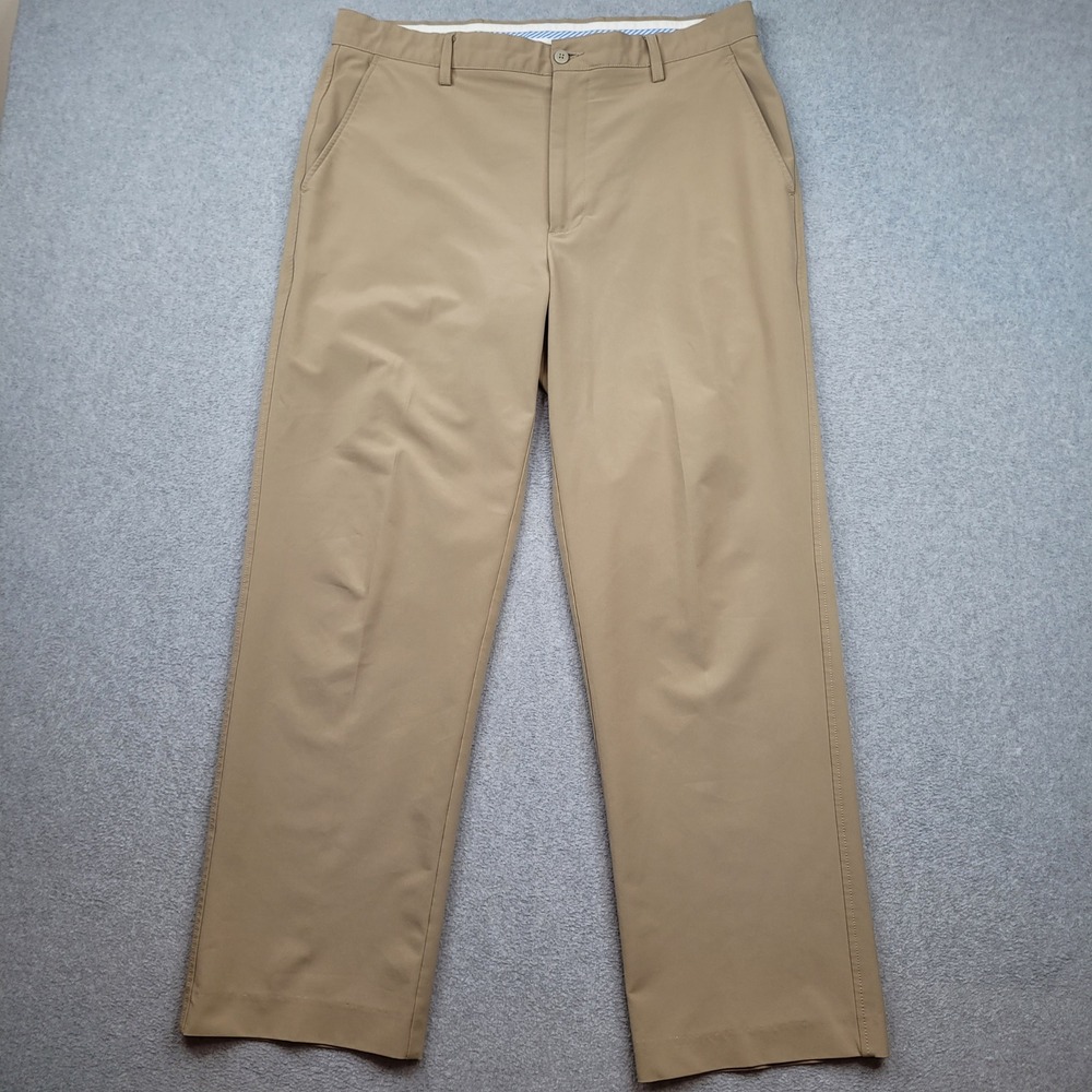FootJoy Performance Golf Pants Mens 36x32 Khaki Tan Stretch Straight Leg